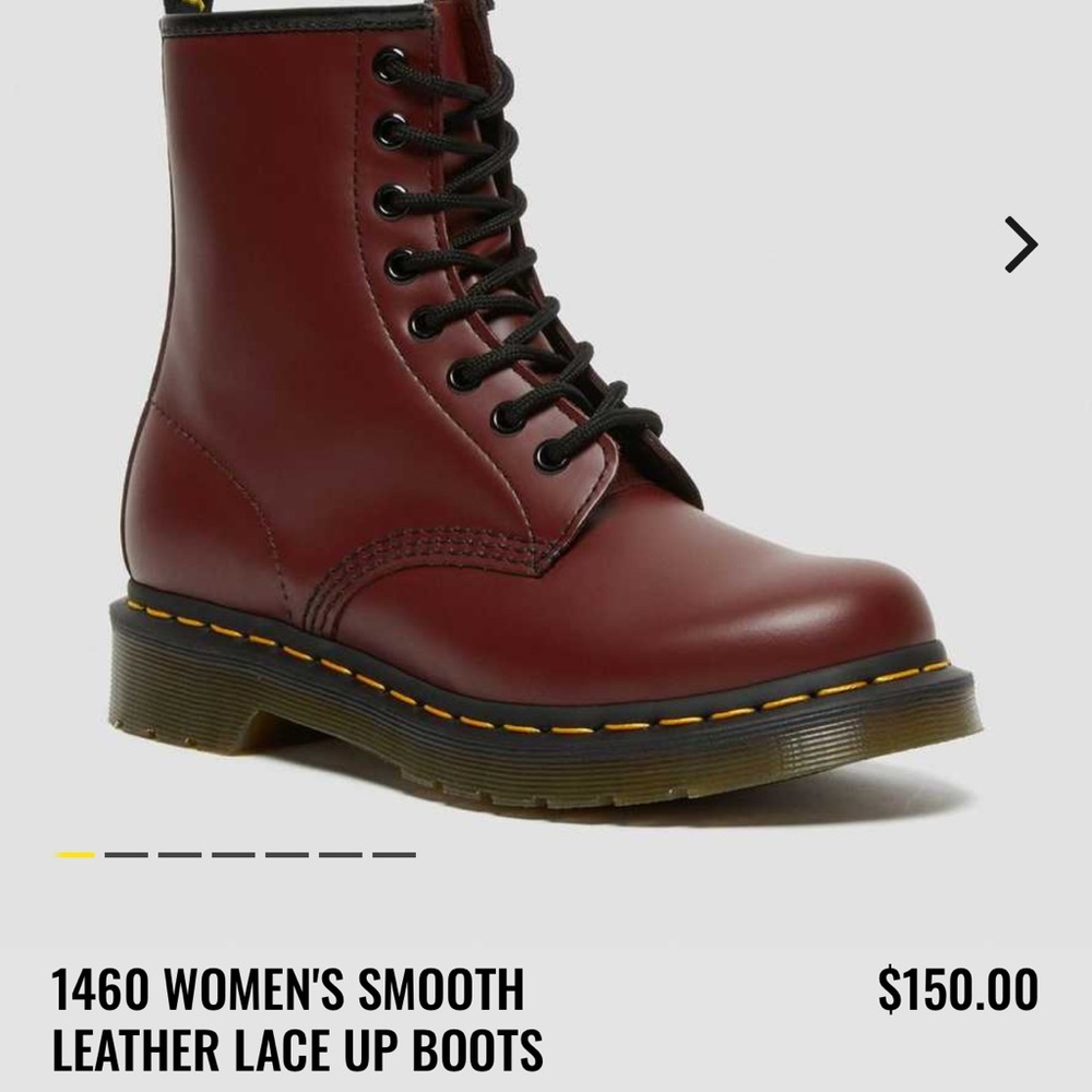 Dr Martens 1460 Lace up boots cherry red smooth leather